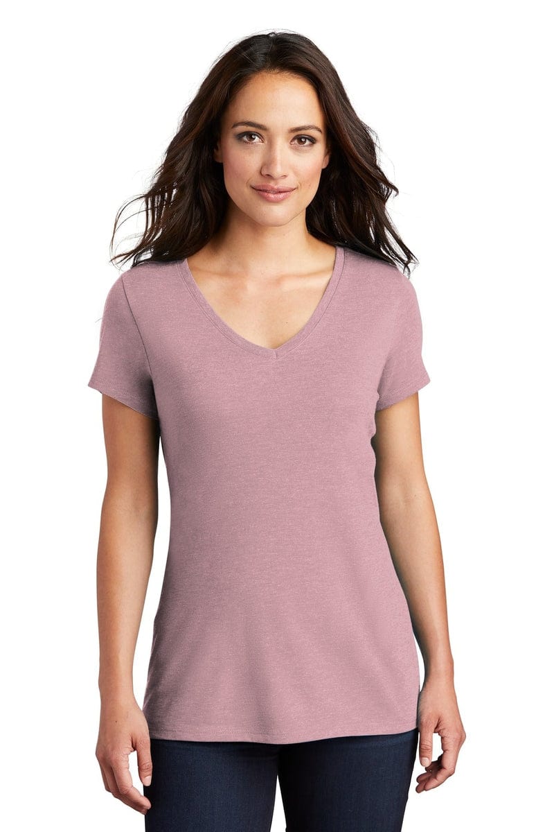 District Women's Perfect Tri V-Neck Tee. DM1350L, Traditional Colors in 