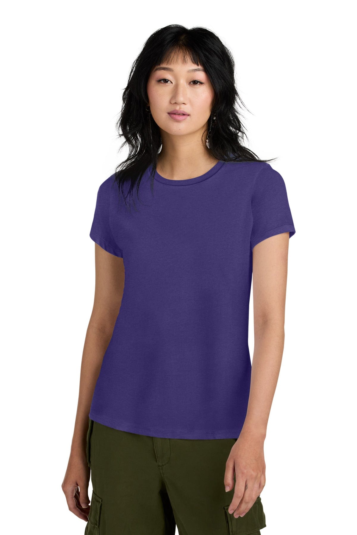 District Women's Perfect Weight Tee. DM104L, Basic Colors in 