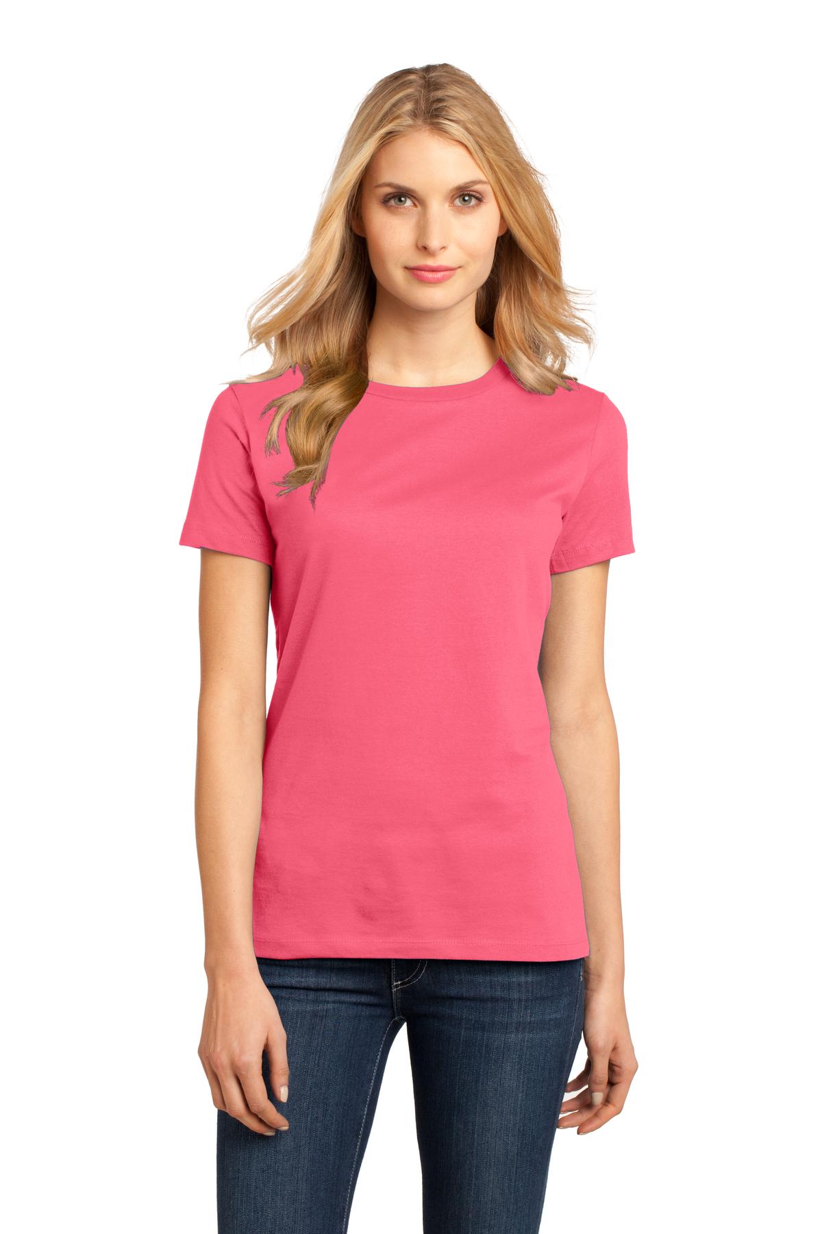 District Women's Perfect Weight Tee. DM104L, Basic Colors in 