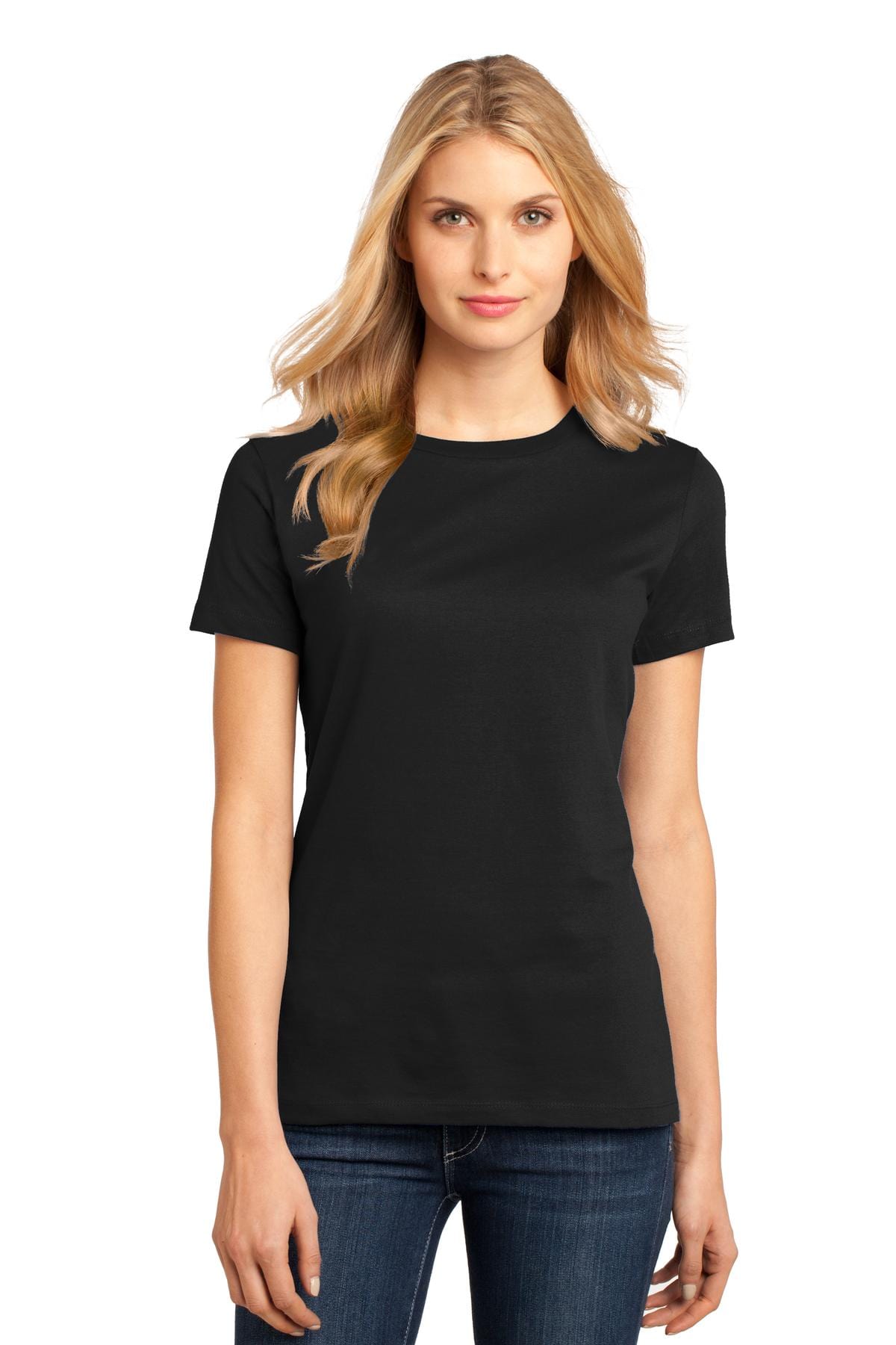 District Women's Perfect Weight Tee. DM104L, Basic Colors in 