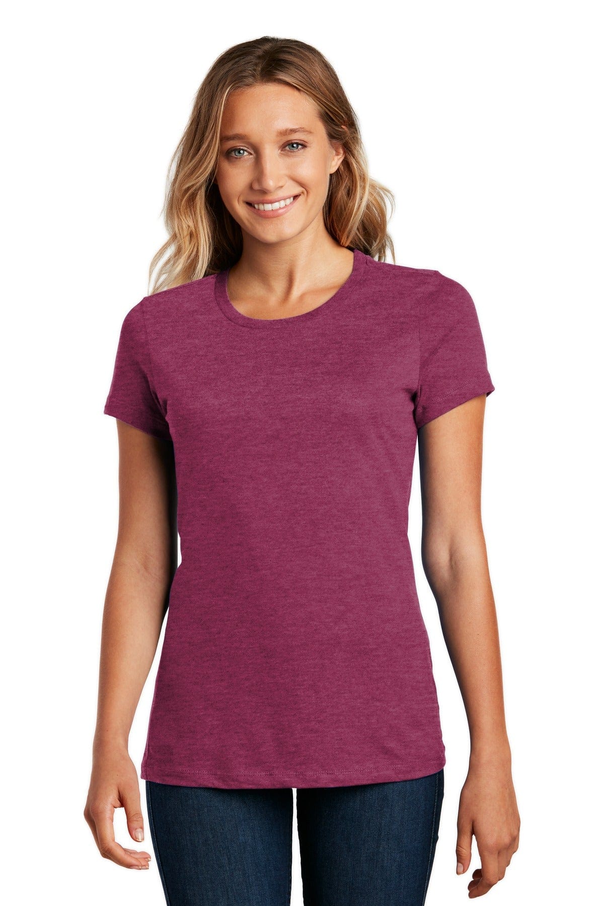 District Women's Perfect Weight Tee. DM104L, Traditional Colors in 