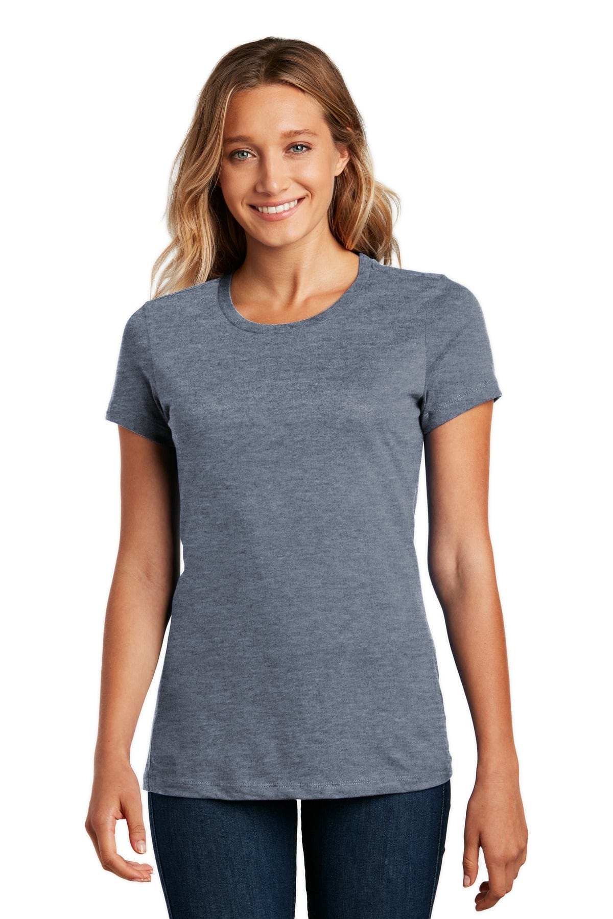 District Women's Perfect Weight Tee. DM104L, Traditional Colors in 