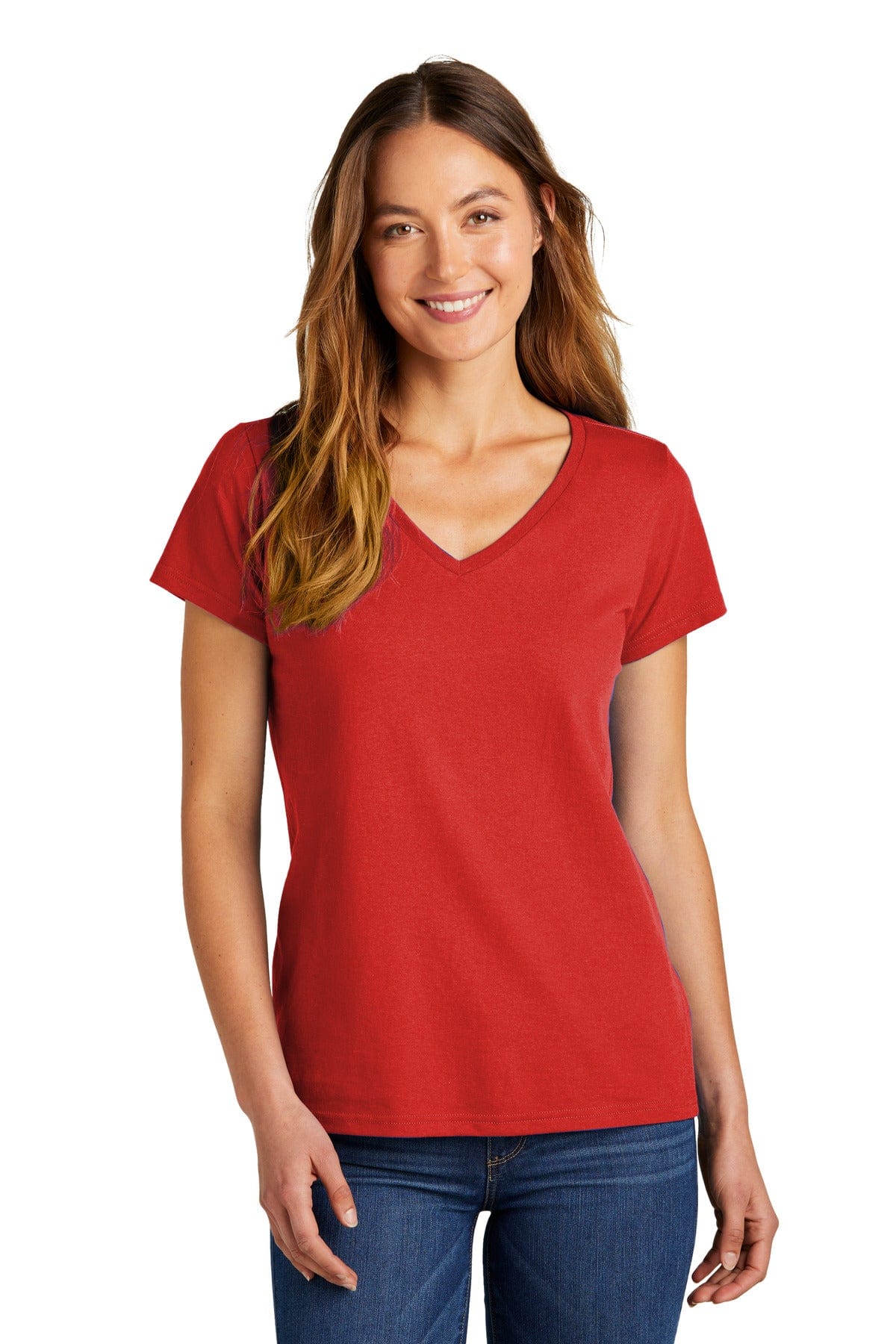 District Women's The Concert Tee V-Neck DT5002 in 
