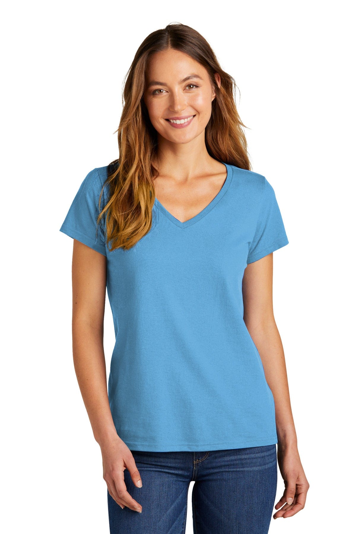 District Women's The Concert Tee V-Neck DT5002 in 