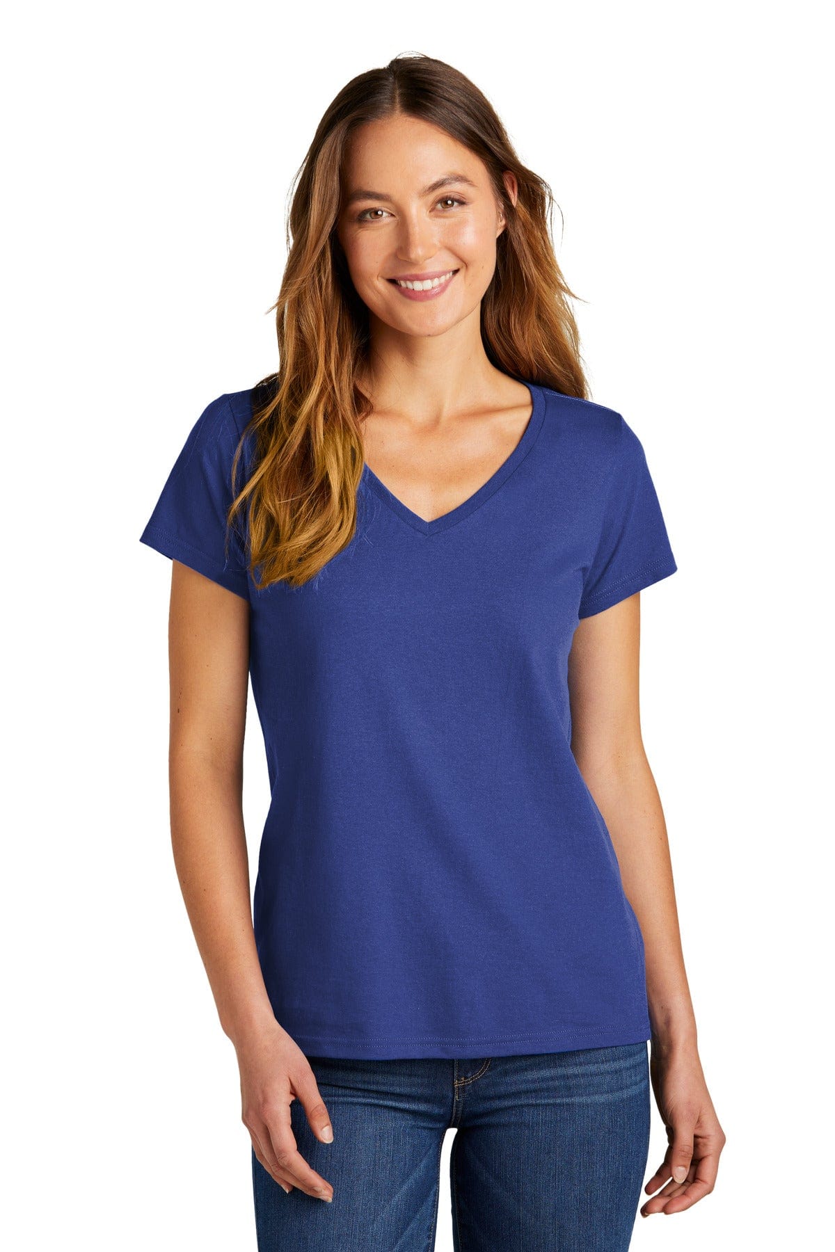 District Women's The Concert Tee V-Neck DT5002 in 