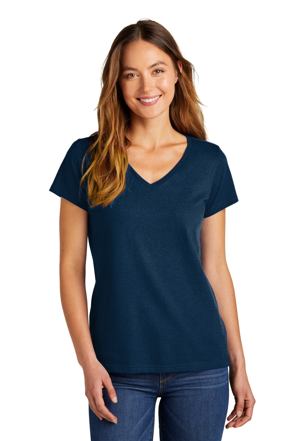 District Women's The Concert Tee V-Neck DT5002 in 