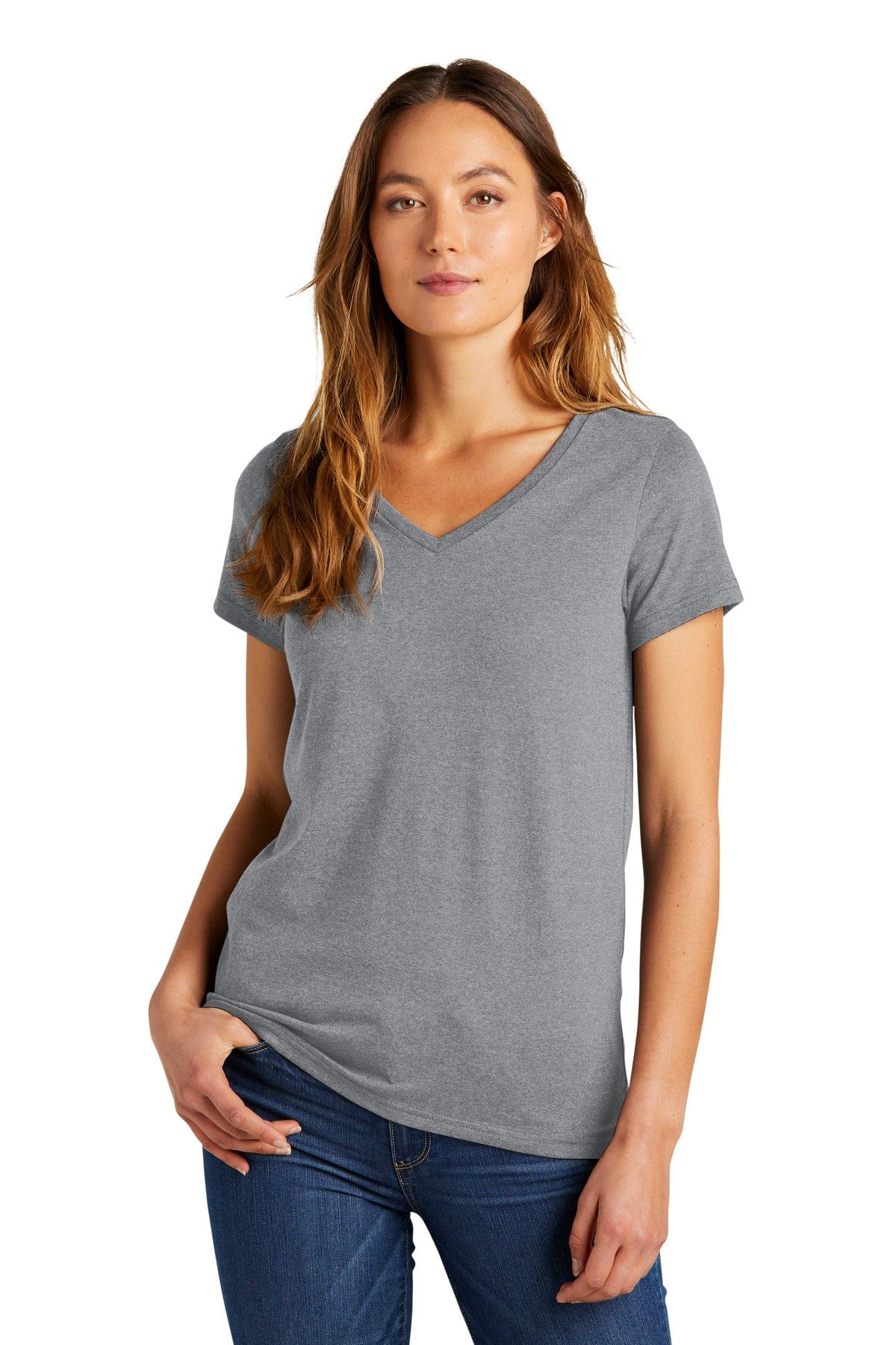 District Women's The Concert Tee V-Neck DT5002 in 