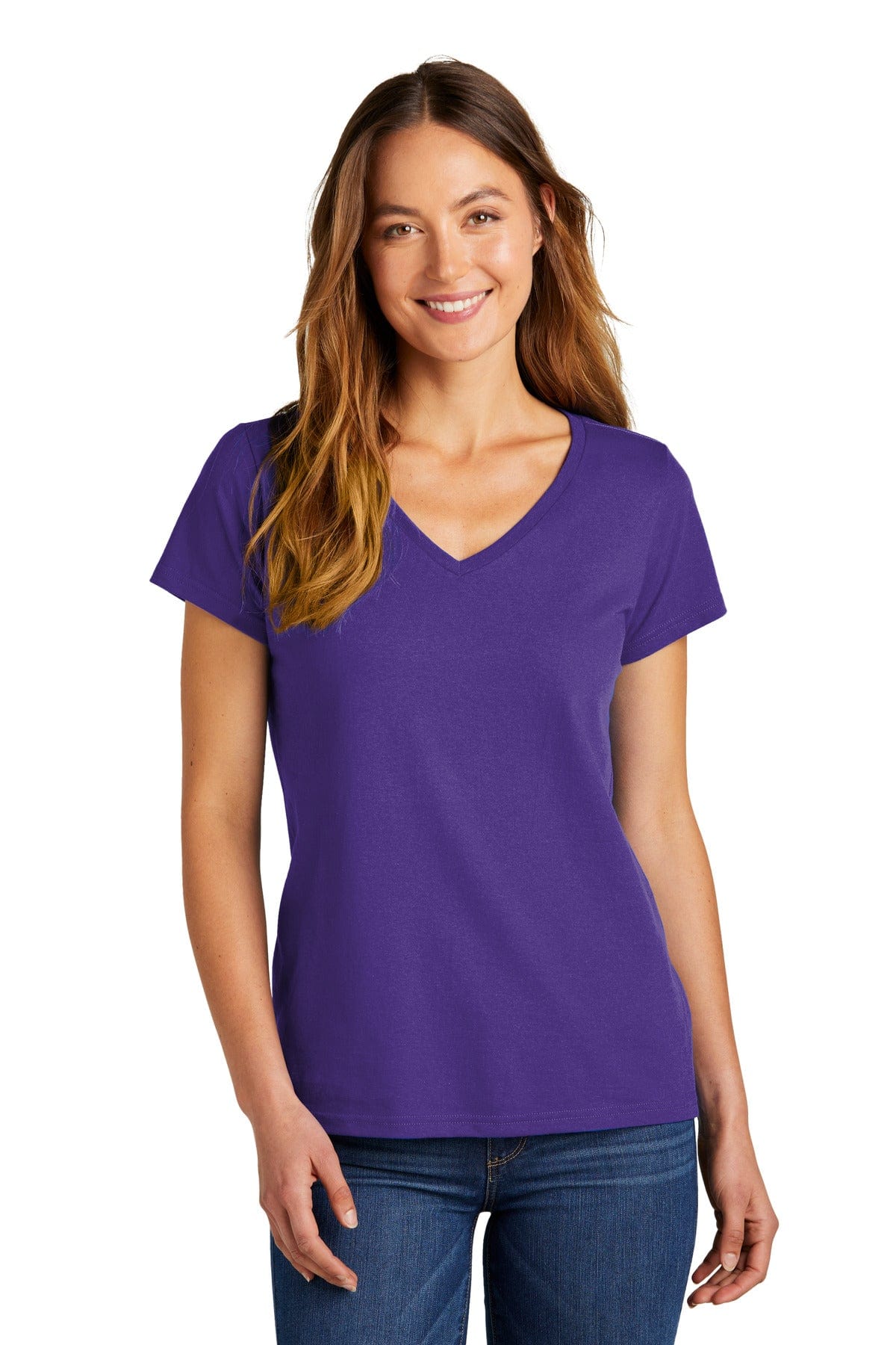 District Women's The Concert Tee V-Neck DT5002 in 