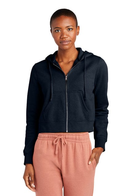 District Women's V.I.T. Fleece Full-Zip Hoodie DT6103 in New Navy