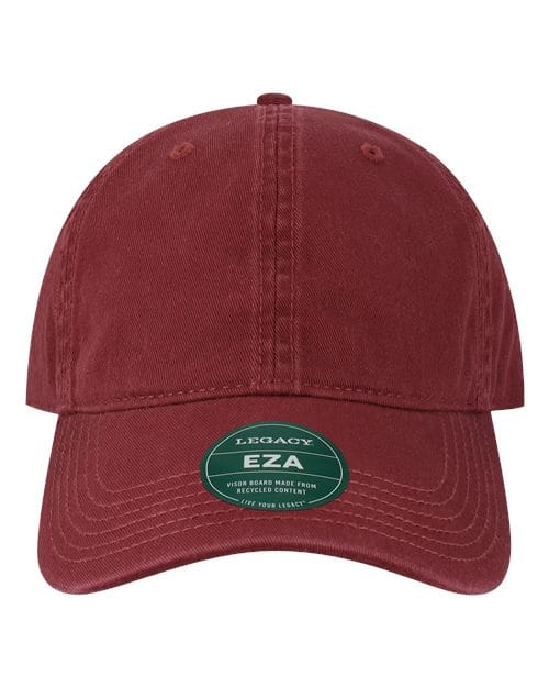 EZA-Relaxed Twill Dad Hat in Burgundy