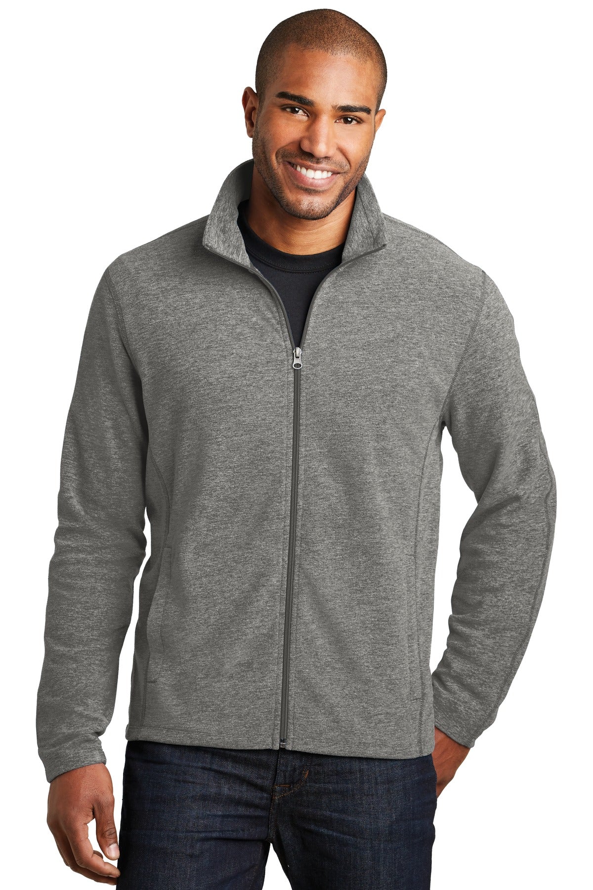 Port Authority®  Heather Microfleece Full-Zip Jacket. F235