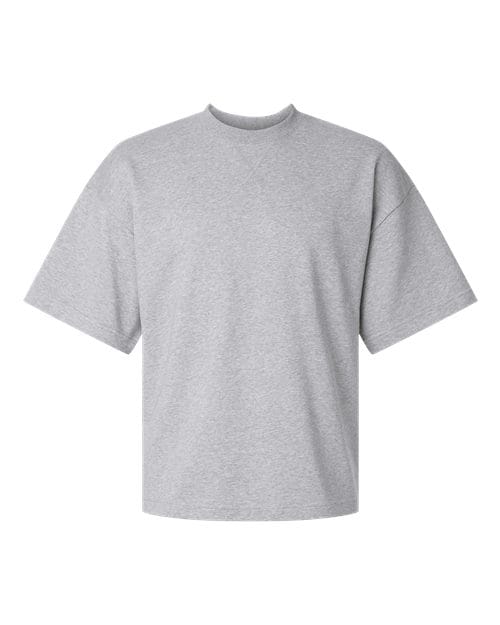 FTEX00 Unisex French Terry Ex Crew in Heather Grey