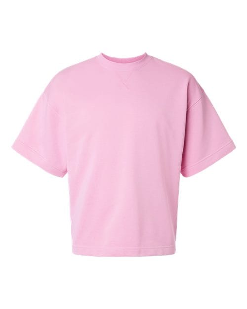 FTEX00 Unisex French Terry Ex Crew in Powder Pink