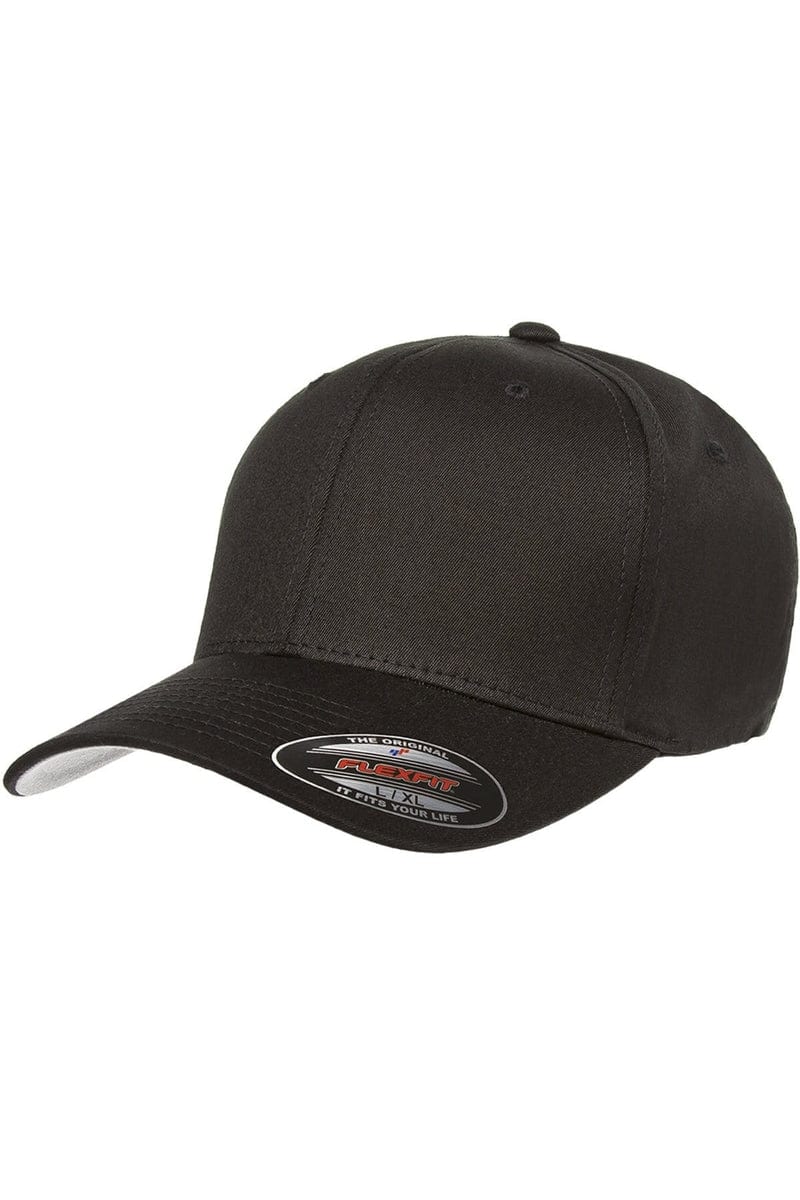 Flexfit 5001 Adult Value Cotton Twill Cap in Black