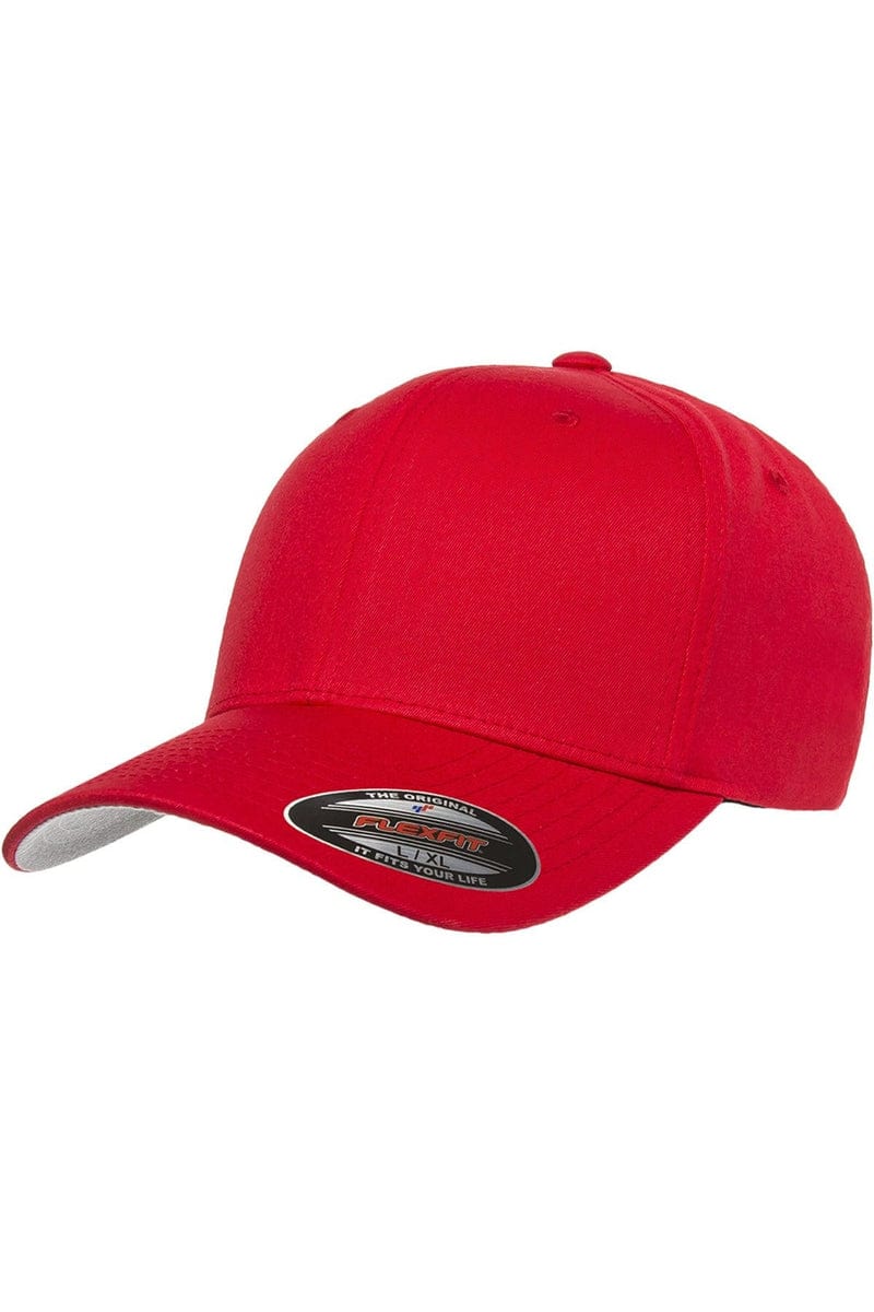 Flexfit 5001 Adult Value Cotton Twill Cap in Red