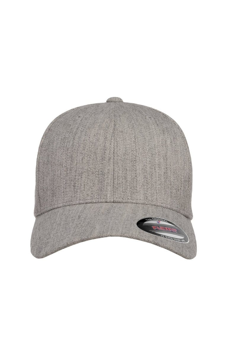 Flexfit 6477 Adult Wool Blend Cap in Heather Grey