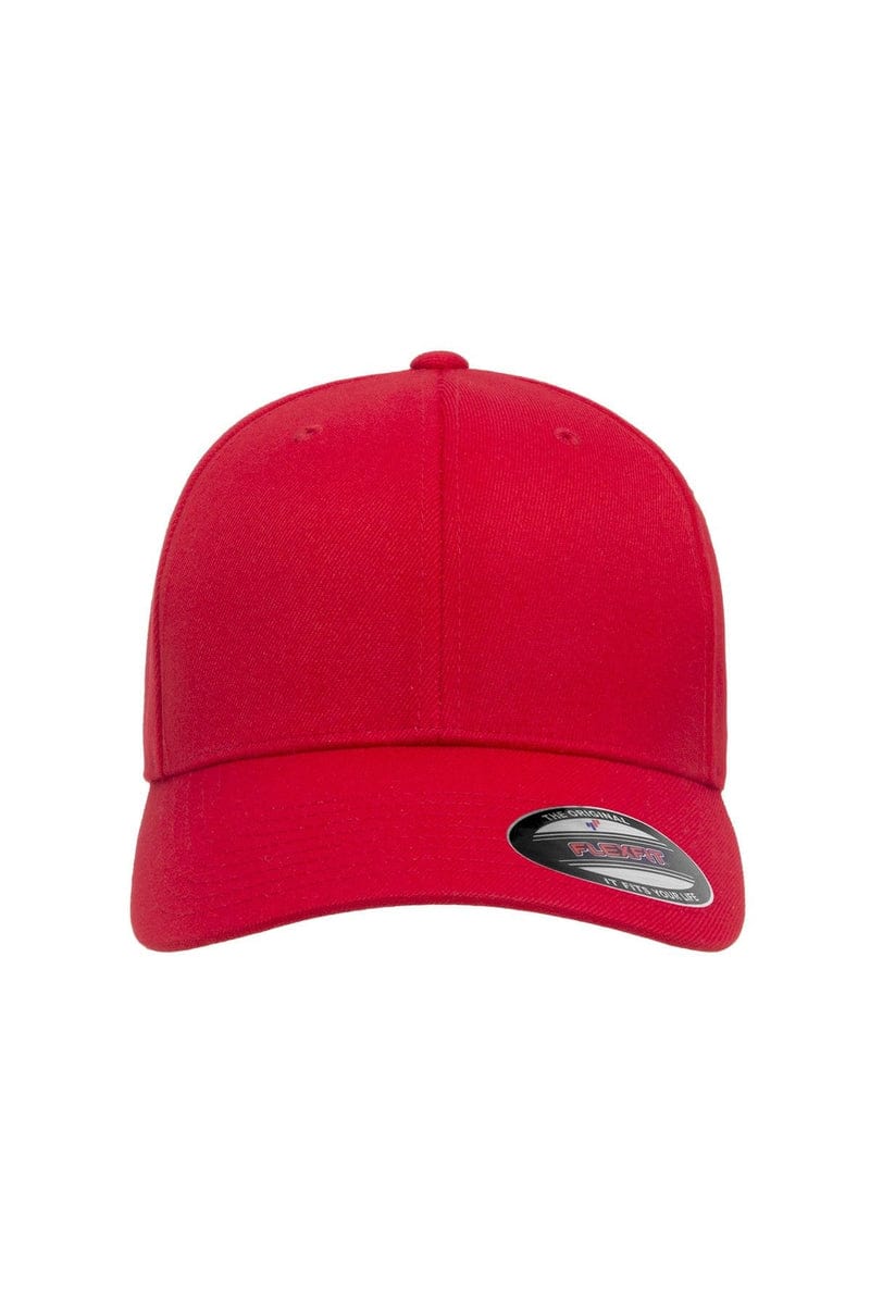 Flexfit 6477 Adult Wool Blend Cap in Red