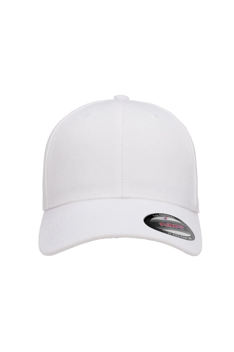 Flexfit 6477 Adult Wool Blend Cap in White