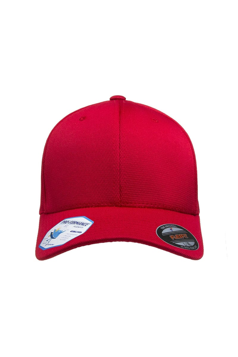Flexfit 6597 Adult Cool & Dry Sport Cap in Red