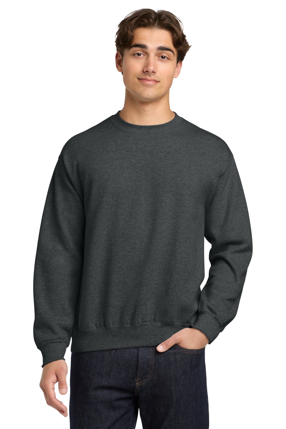 Gildan 18000 Heavy Blend Crewneck Sweatshirt in Fan Charcoal Heather