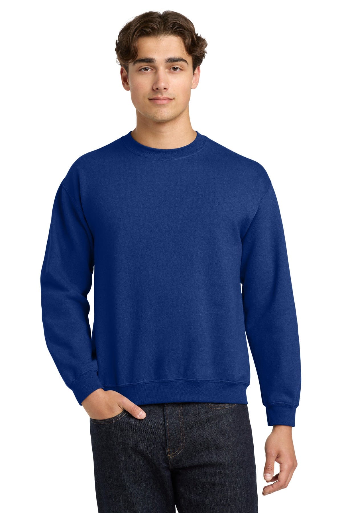 Gildan 18000 Heavy Blend Crewneck Sweatshirt in Fan Deep Royal
