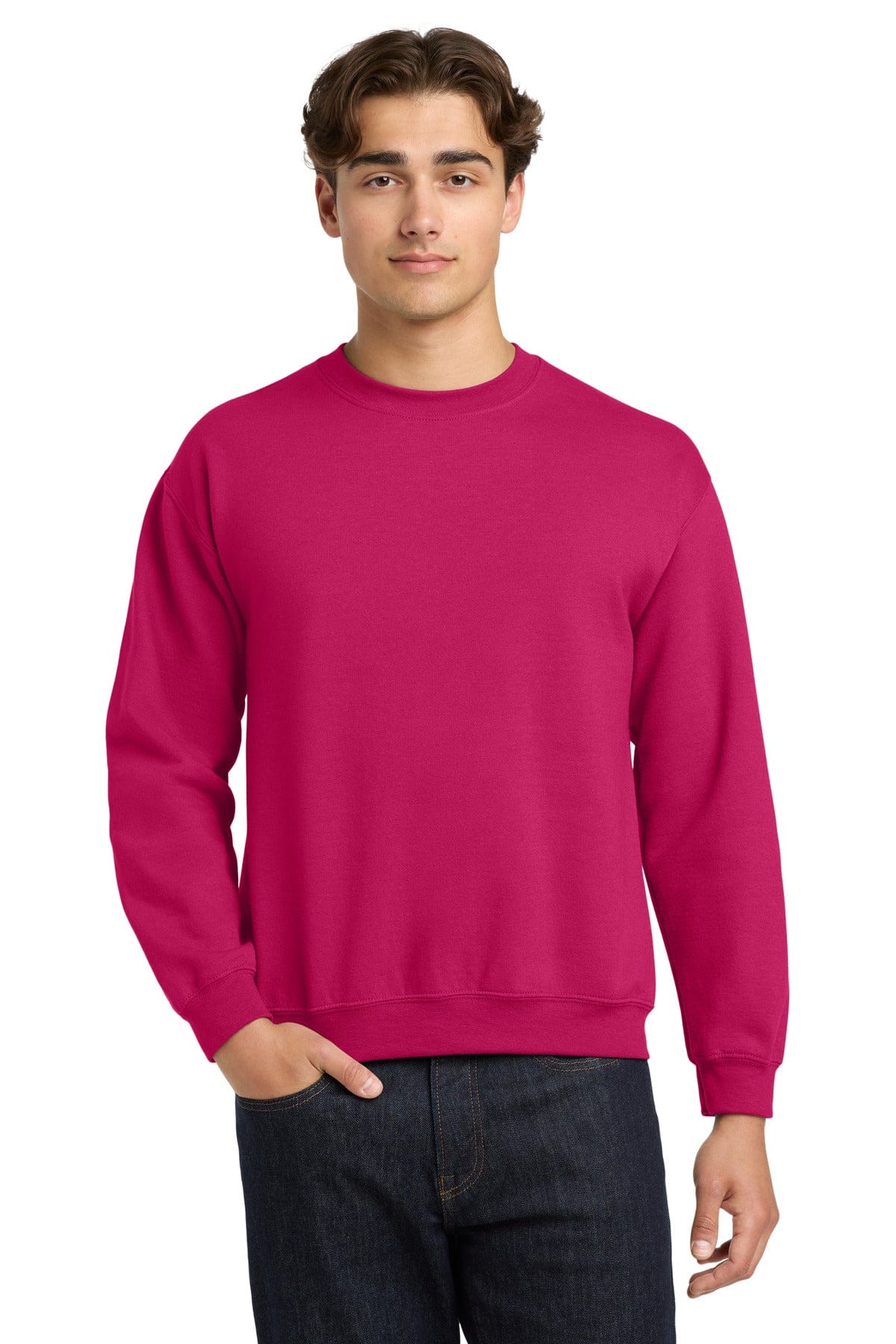 Gildan 18000 Heavy Blend Crewneck Sweatshirt in Heliconia