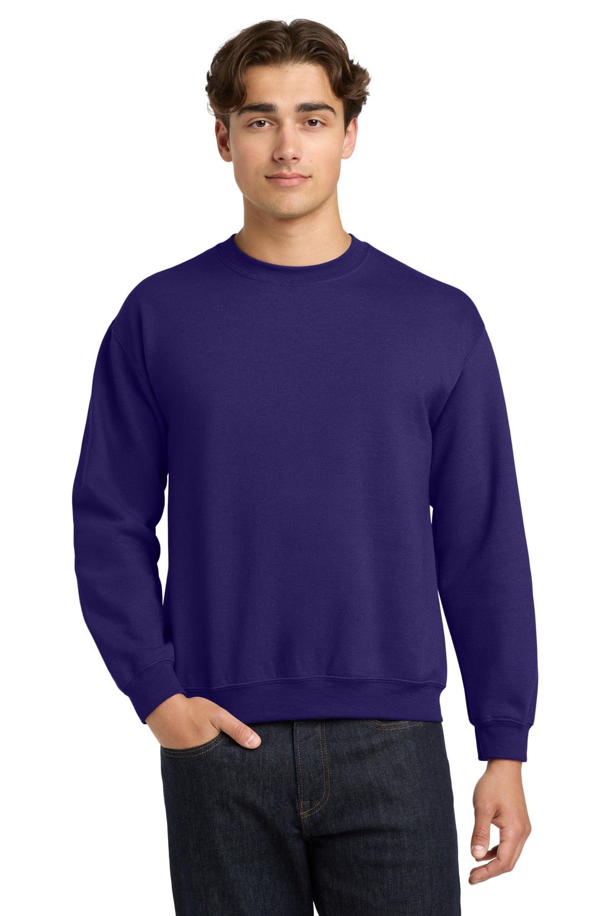 Gildan 18000 Heavy Blend Crewneck Sweatshirt in Purple