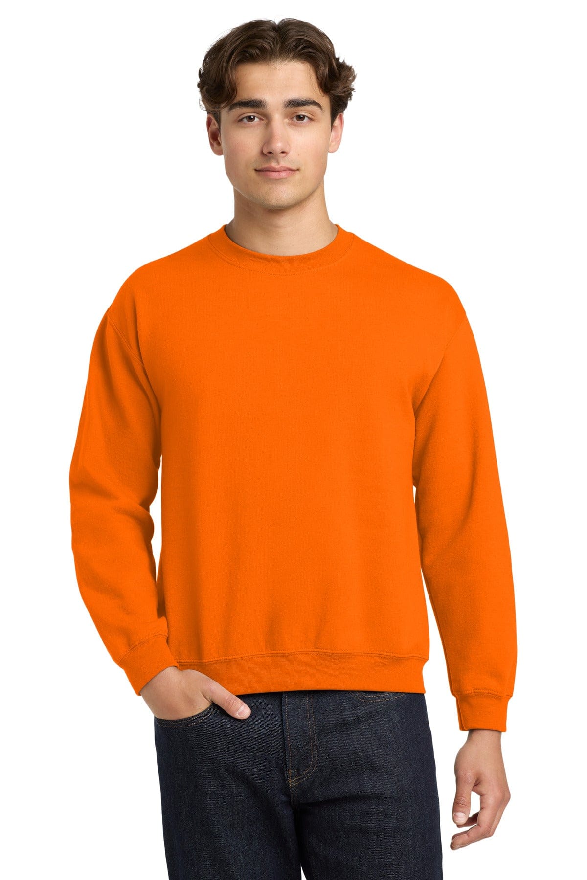 Gildan 18000 Heavy Blend Crewneck Sweatshirt in S. Orange