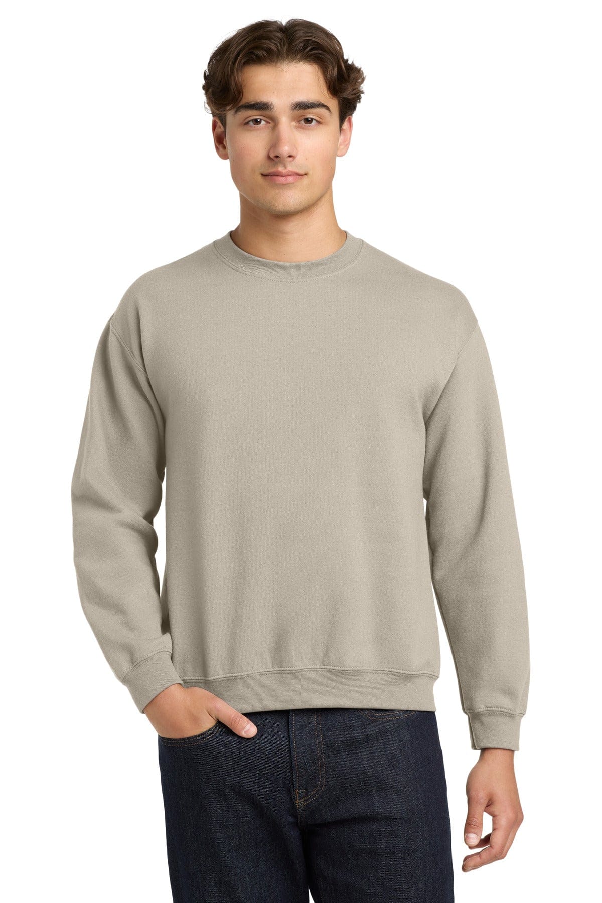 Gildan 18000 Heavy Blend Crewneck Sweatshirt in Sand