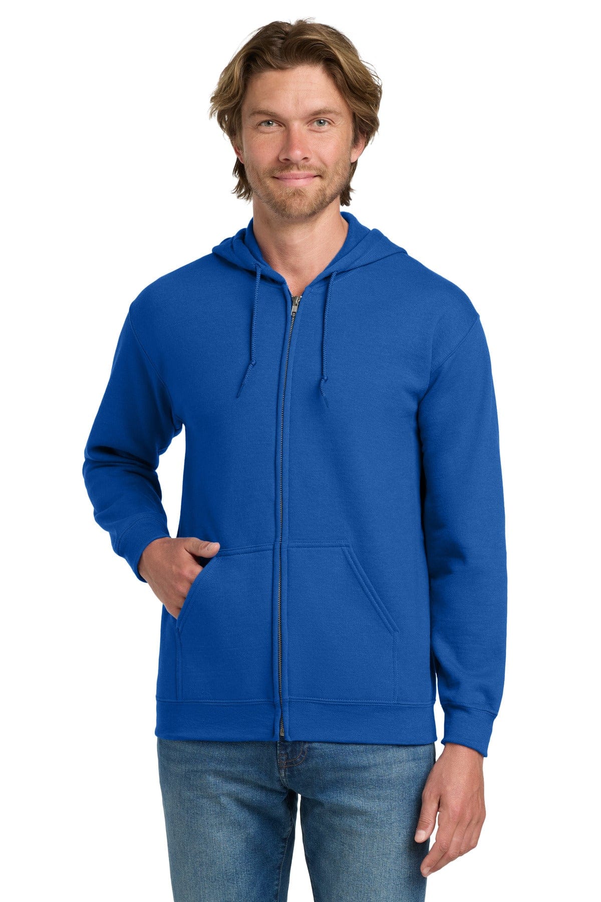 Gildan 18600 Heavy Blend Full-Zip Hooded Sweatshirt in Royal