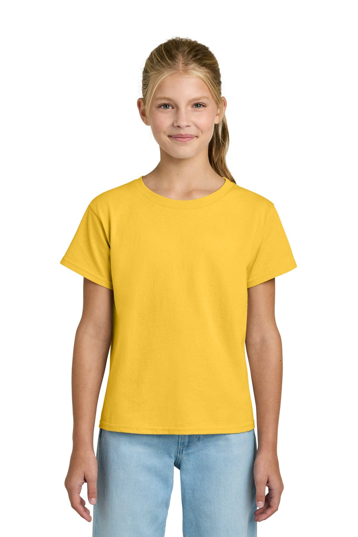 Gildan 3000B Youth Light Cotton Tee in Daisy