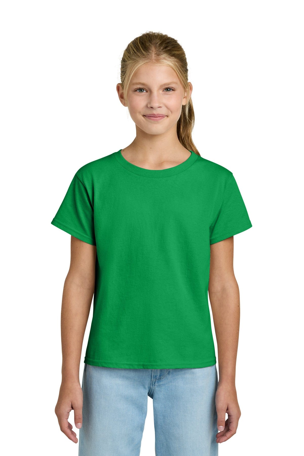 Gildan 3000B Youth Light Cotton Tee in Irish Green