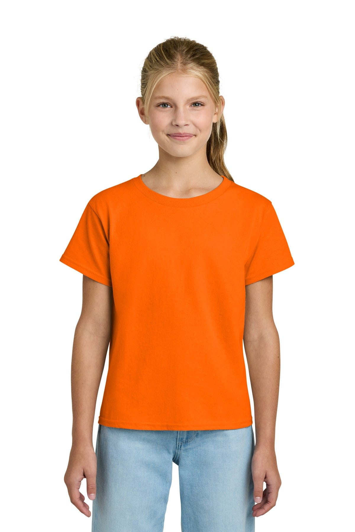 Gildan 3000B Youth Light Cotton Tee in S. Orange