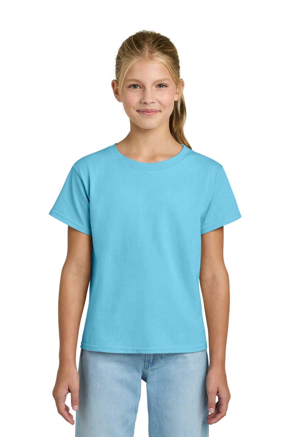 Gildan 3000B Youth Light Cotton Tee in Sky