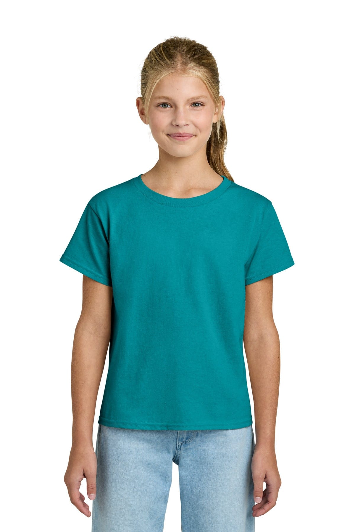 Gildan 3000B Youth Light Cotton Tee in Tropical Blue