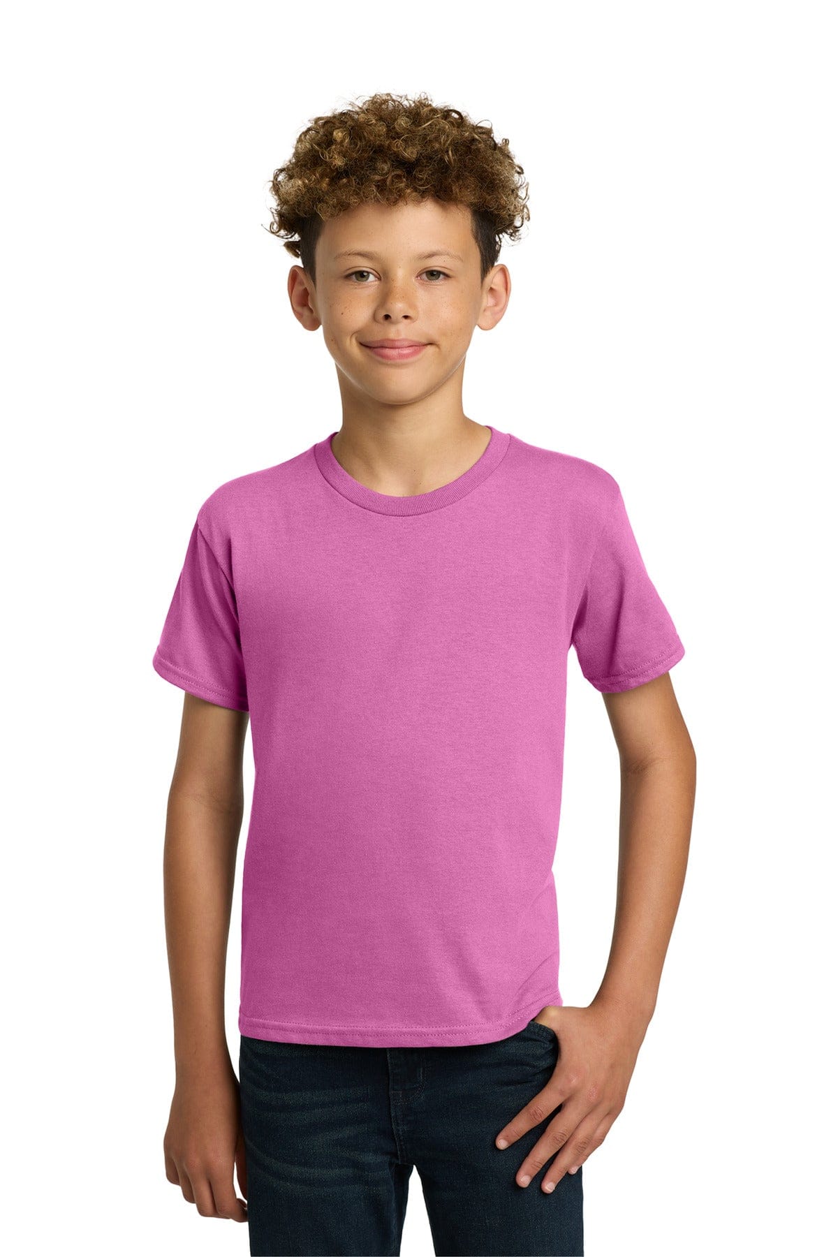 Gildan 5000B Youth Heavy Cotton 100% Cotton T-Shirt in Azalea