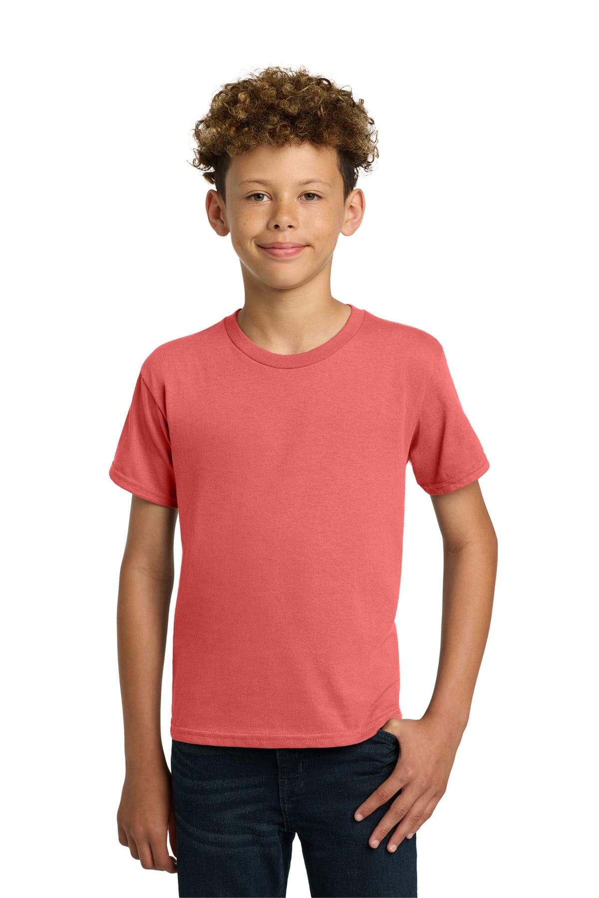 Gildan 5000B Youth Heavy Cotton 100% Cotton T-Shirt in Coral Silk