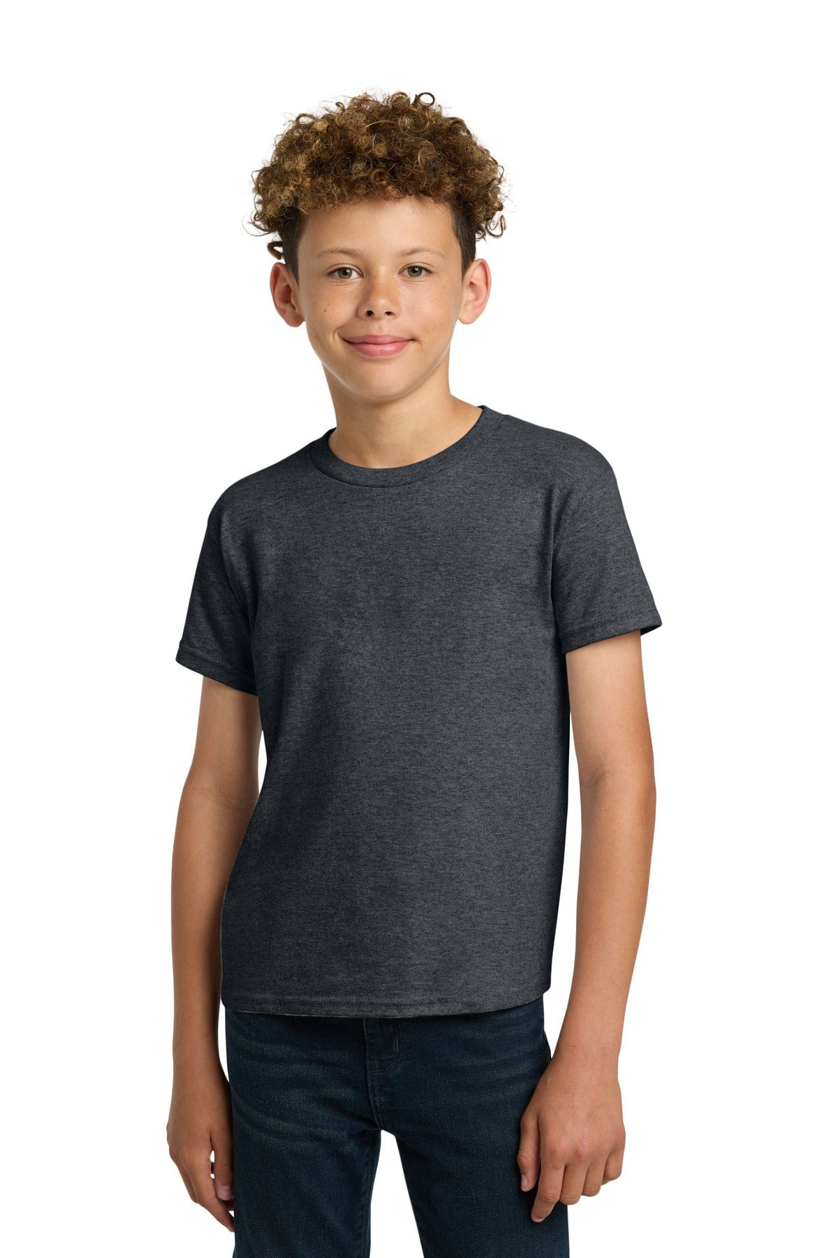 Gildan 5000B Youth Heavy Cotton 100% Cotton T-Shirt in Dark Heather