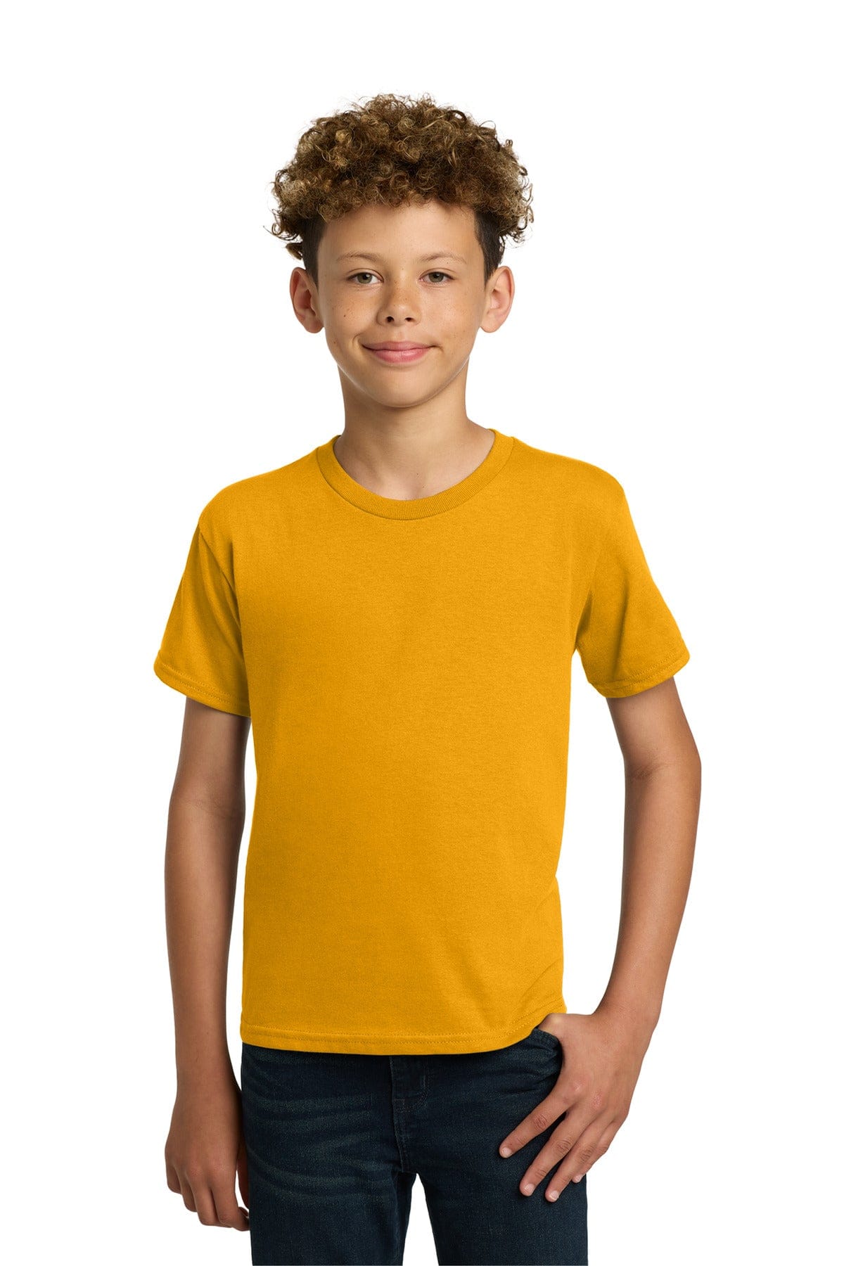 Gildan 5000B Youth Heavy Cotton 100% Cotton T-Shirt in Gold