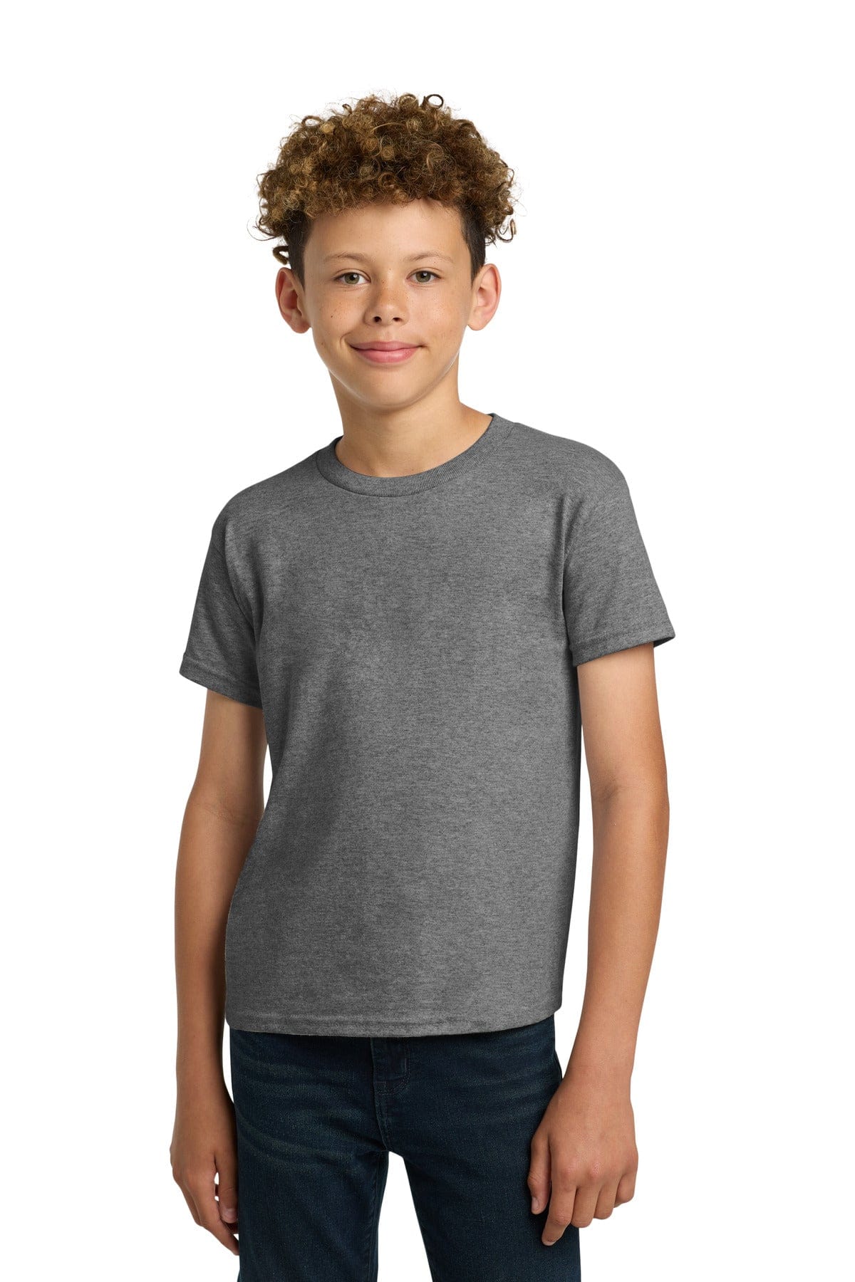 Gildan 5000B Youth Heavy Cotton 100% Cotton T-Shirt in Graphite Heather