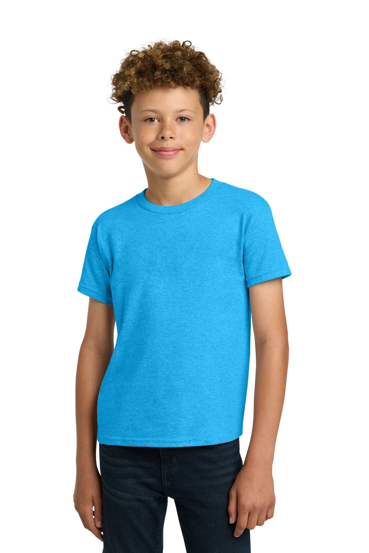 Gildan 5000B Youth Heavy Cotton 100% Cotton T-Shirt in Heather Sapphire