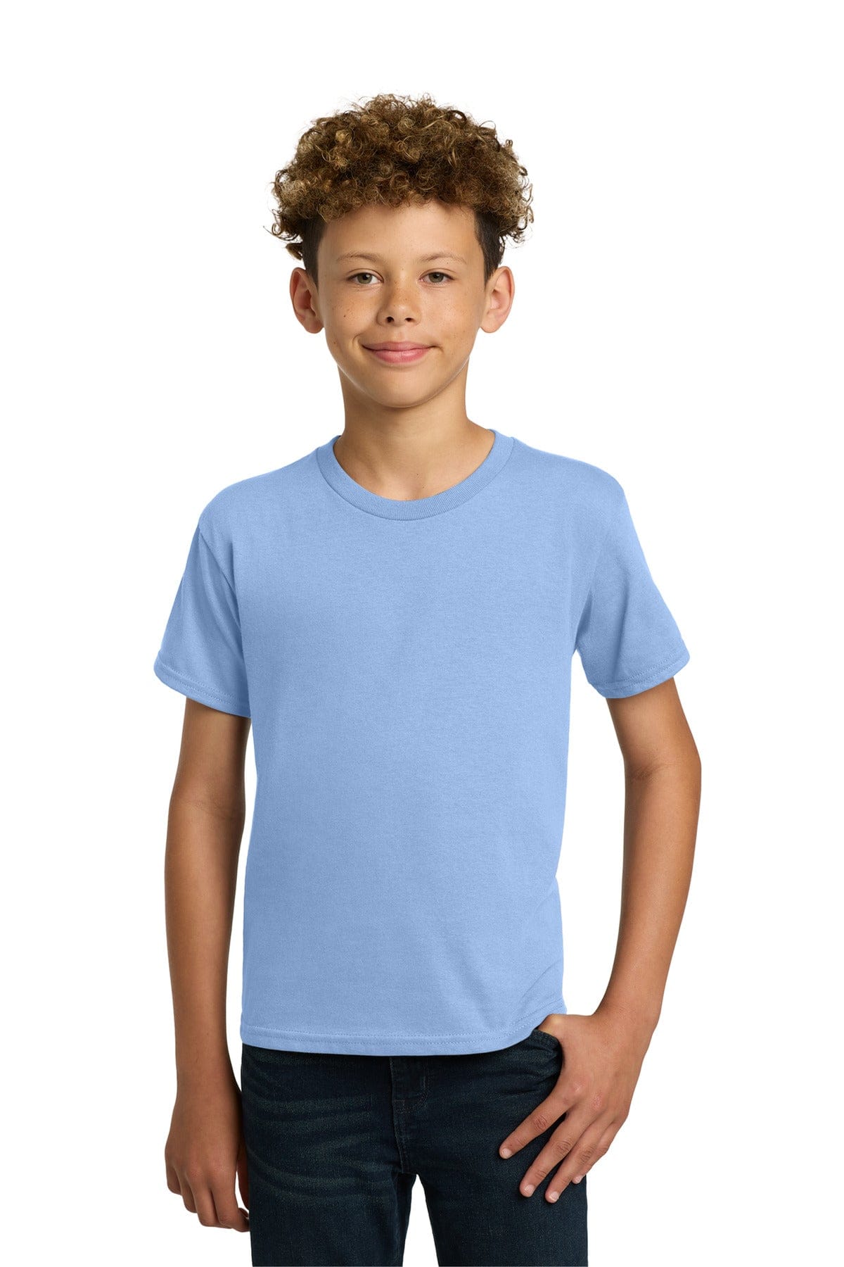 Gildan 5000B Youth Heavy Cotton 100% Cotton T-Shirt in Light Blue