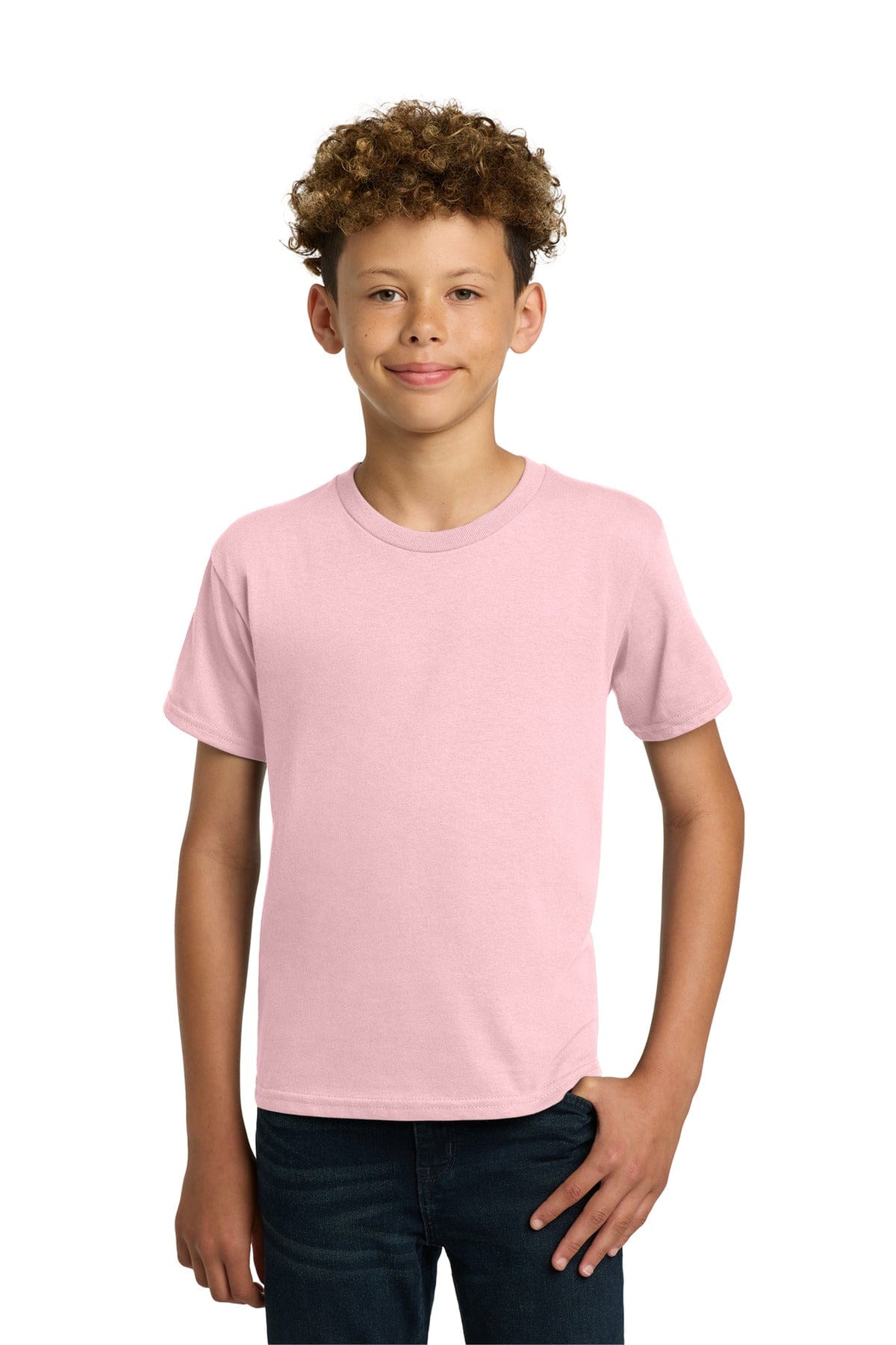 Gildan 5000B Youth Heavy Cotton 100% Cotton T-Shirt in Light Pink