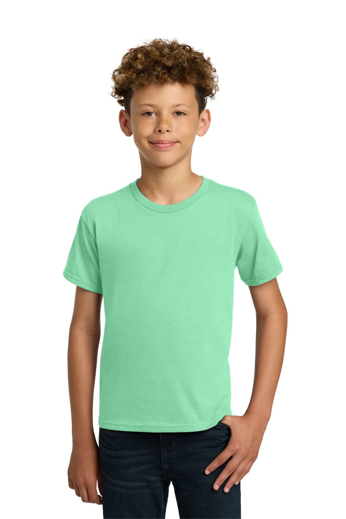 Gildan 5000B Youth Heavy Cotton 100% Cotton T-Shirt in Mint Green