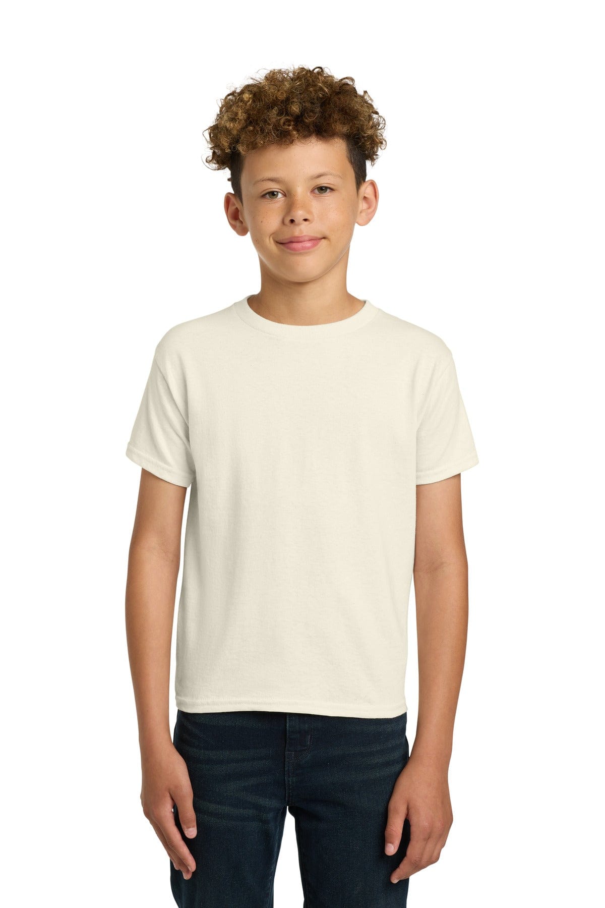 Gildan 5000B Youth Heavy Cotton 100% Cotton T-Shirt in Natural