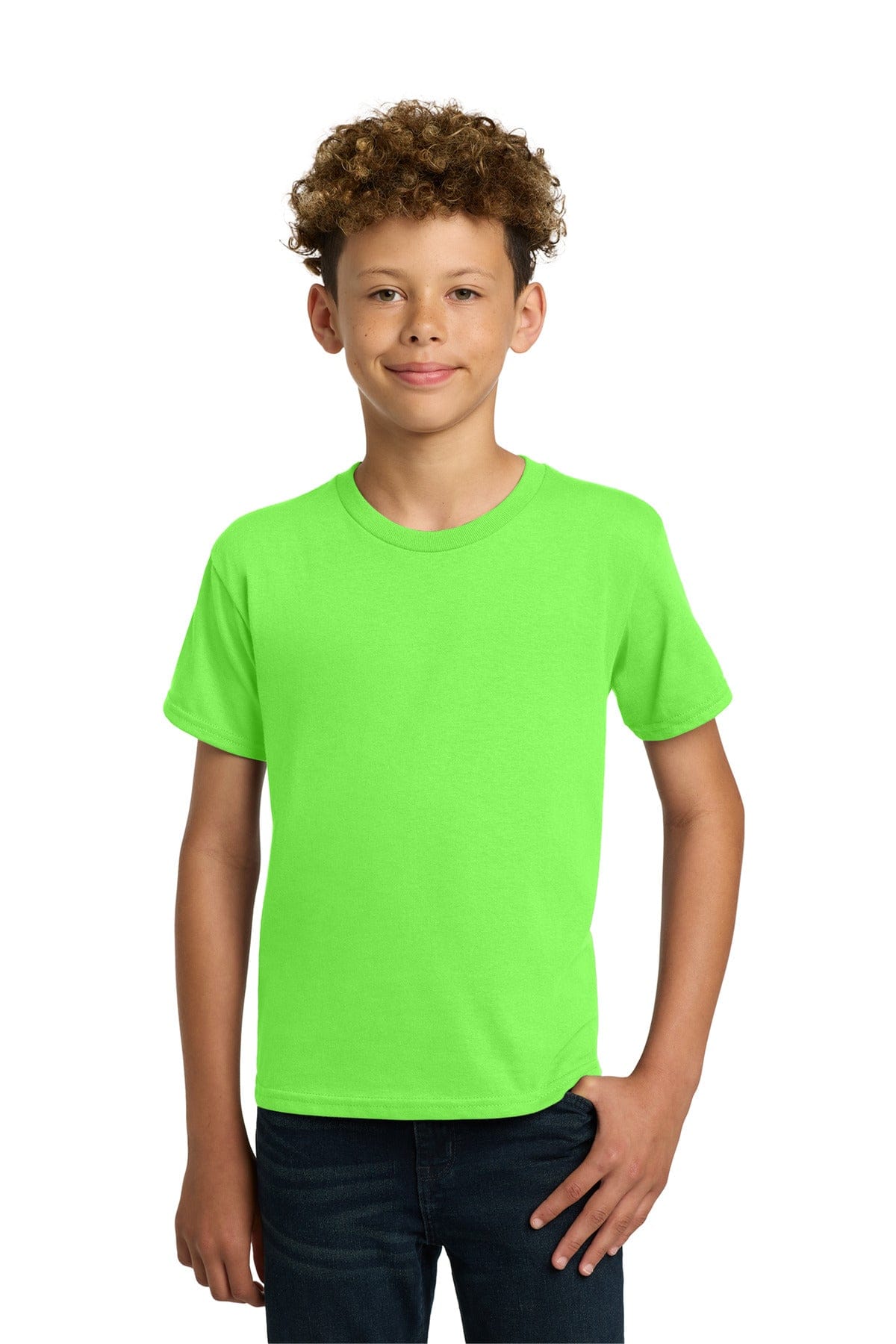 Gildan 5000B Youth Heavy Cotton 100% Cotton T-Shirt in Neon Green