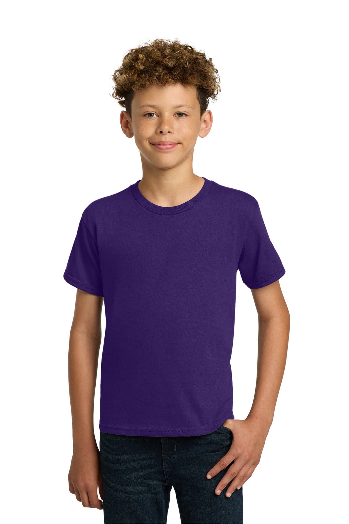 Gildan 5000B Youth Heavy Cotton 100% Cotton T-Shirt in Purple
