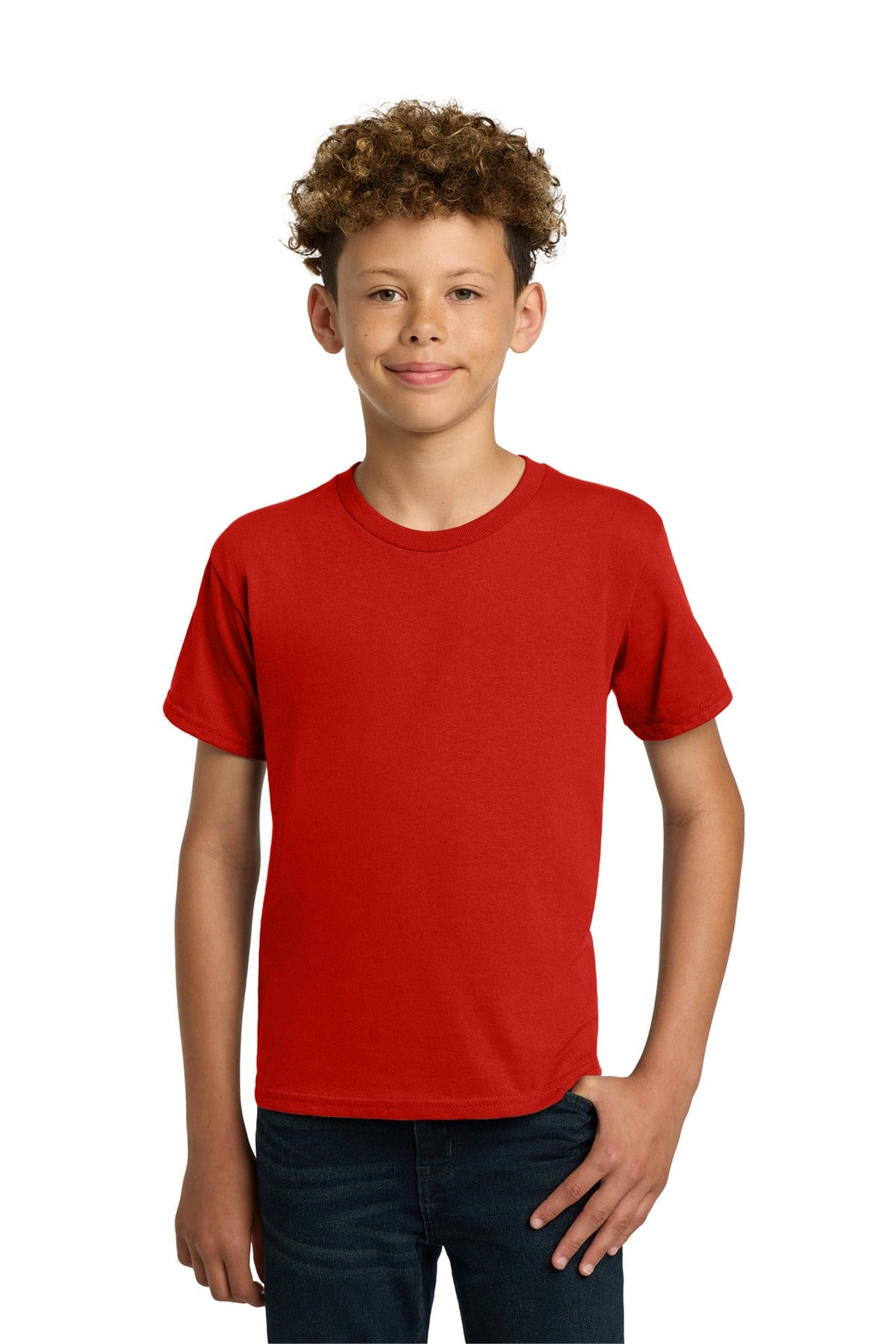 Gildan 5000B Youth Heavy Cotton 100% Cotton T-Shirt in Red