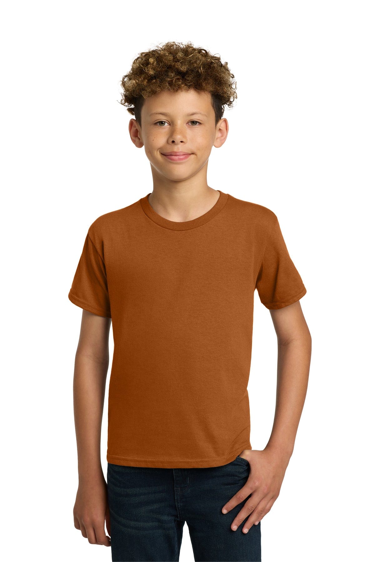 Gildan 5000B Youth Heavy Cotton 100% Cotton T-Shirt in Texas Orange