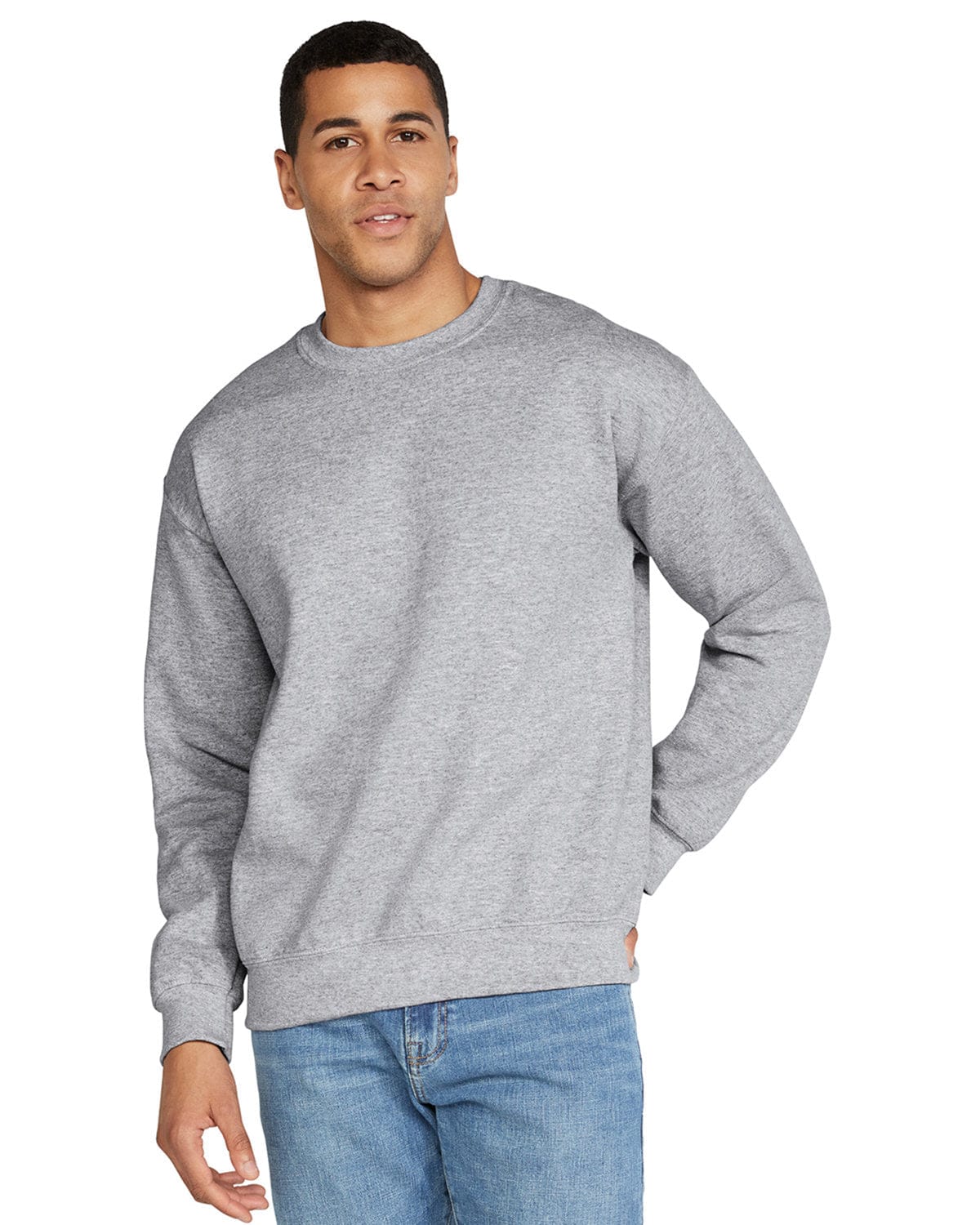 Gildan 12000 DryBlend Crewneck Sweatshirt in Sport Grey